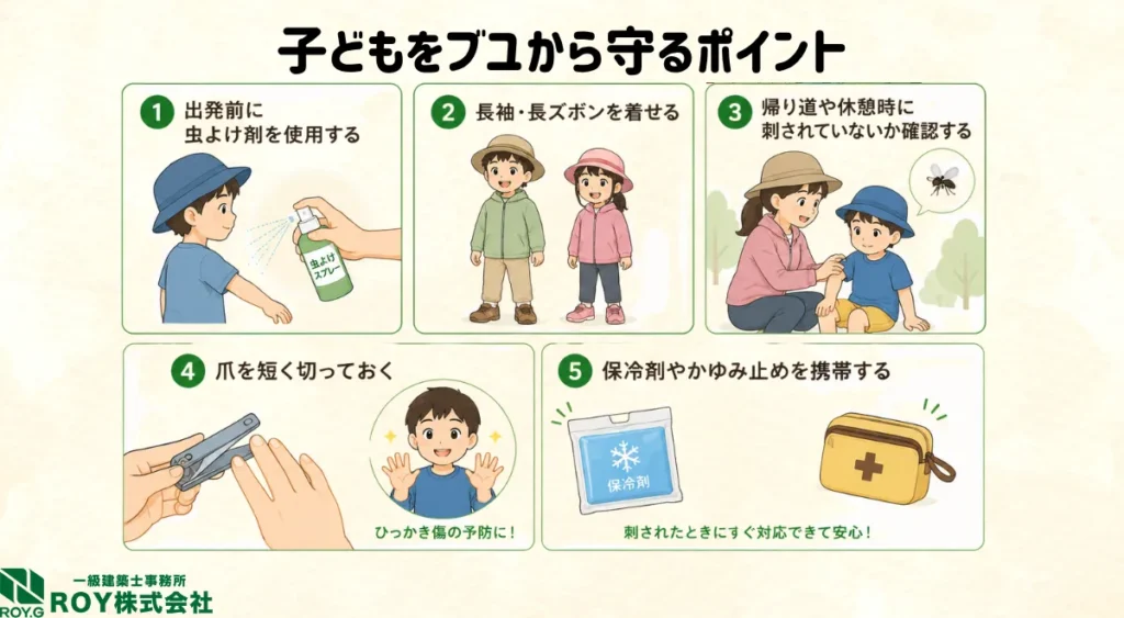 子どもをブユから守るポイント