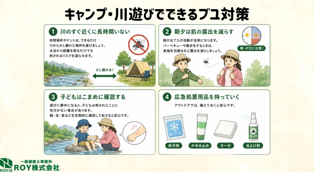 キャンプ・川遊びでできるブユ対策