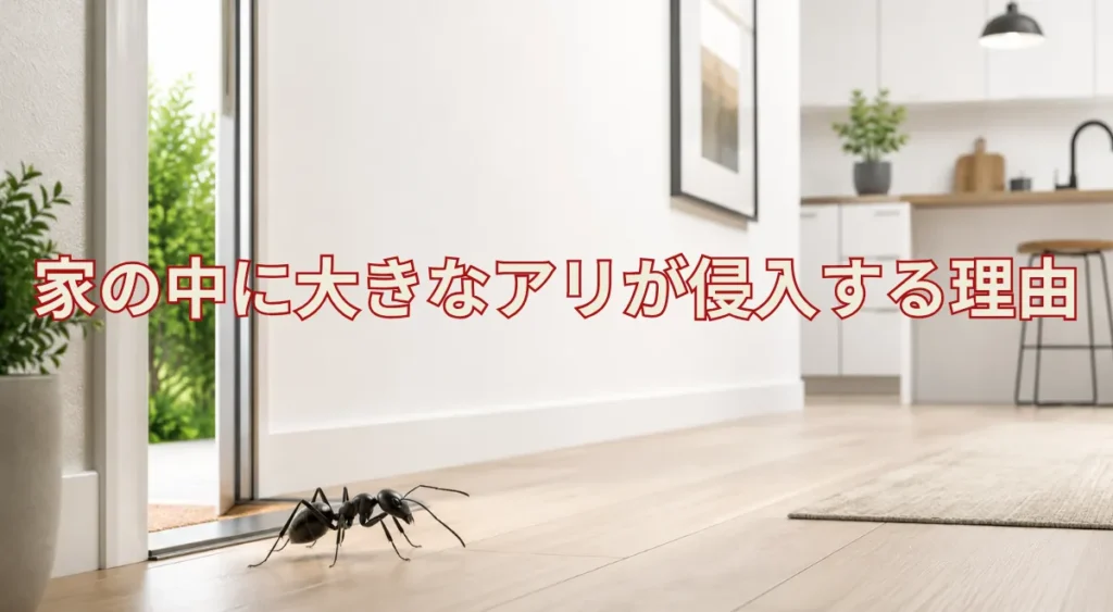 家の中に大きなアリが侵入する理由
