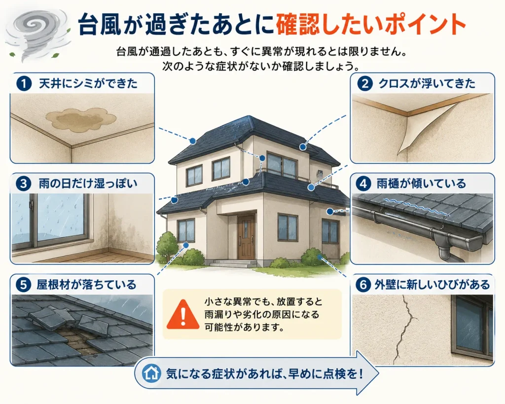 台風が過ぎたあとに確認したいポイント