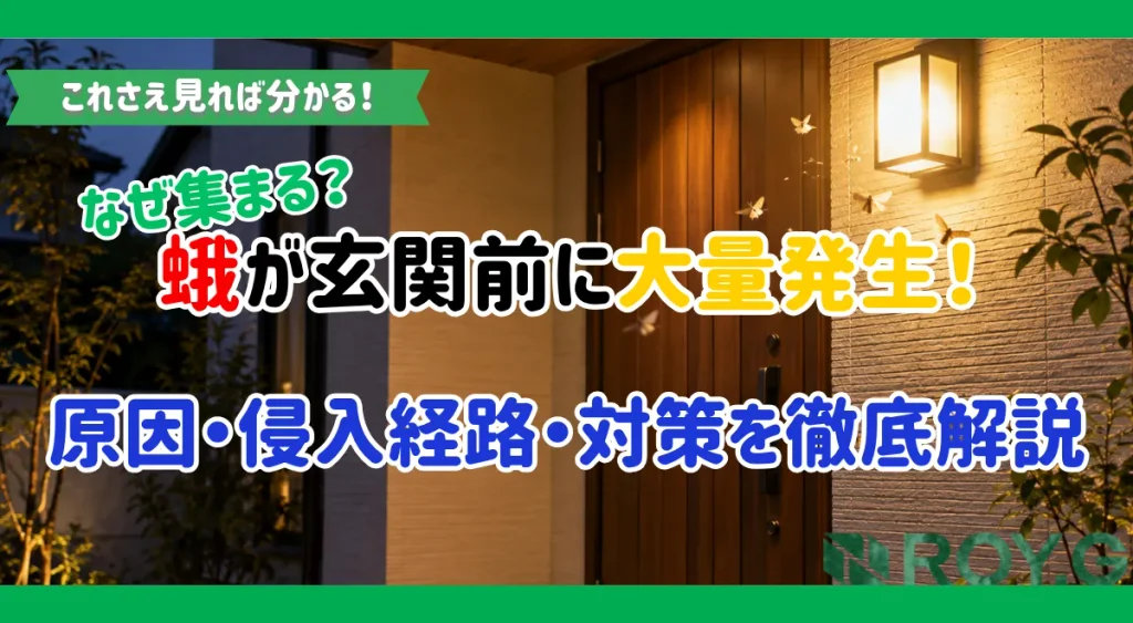 玄関前に蛾がたくさんいるのはなぜ？秋に集まる原因と家への侵入対策を徹底解説