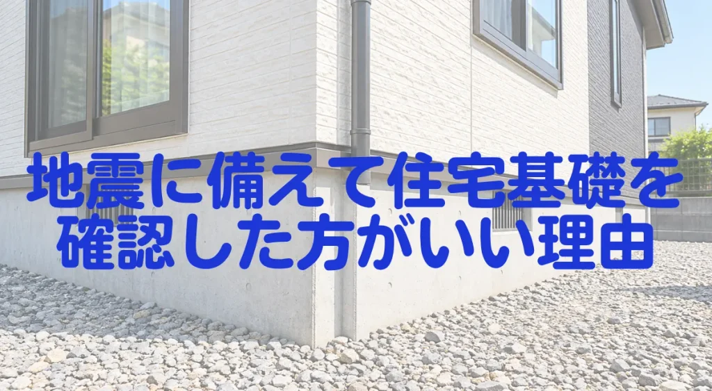 地震に備えて住宅基礎を確認した方がいい理由